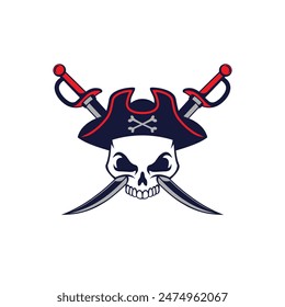 pirate abstract logo modern style