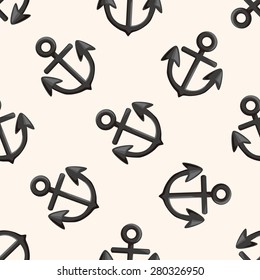Pirate anchor , cartoon seamless pattern background