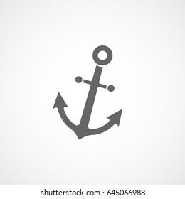 Pirate Anchor Flat Icon On White Background