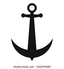 Pirate anchor icon. Simple illustration of pirate anchor vector icon for web design isolated on white background