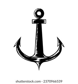 Piratenanker-Symbol. einfaches Logo. ankern. Illustrationsdesign