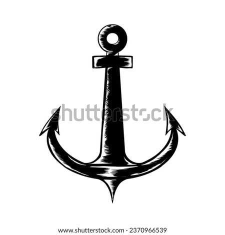 pirate anchor icon. simple logo. anchor. illustration design