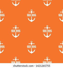 Pirate anchor pattern vector orange for any web design best