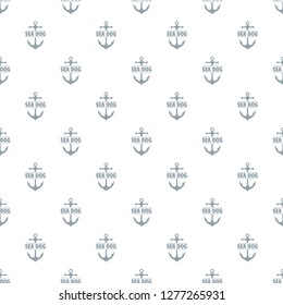 Pirate anchor pattern vector seamless repeat for any web design