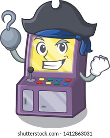 Pirate arcade machine isolated with the character