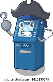 Pirate ATM machine isolated with the mascot
