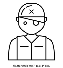 Pirate Avatar vector icon design concept