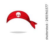 Pirate bandana vector isolated on white background
