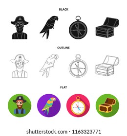 Pirate, bandit, hat, bandage .Pirates set collection icons in cartoon style vector symbol stock illustration web.
