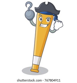 Pirate baseball bat character cartoon