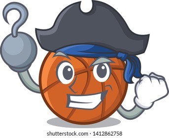 Pirate basket ball in the character shape