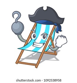 Pirate beach chair character cartoon