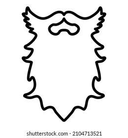 Pirate Beard Flat Icon Isolated On White Background
