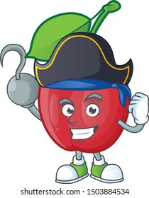 Pirate Bing Cherries Isolated Mascot In Character