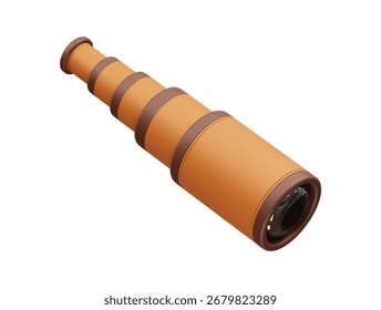  Ícone binocular pirata ilustração de renderização 3d
