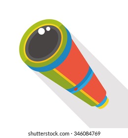 pirate binoculars flat icon