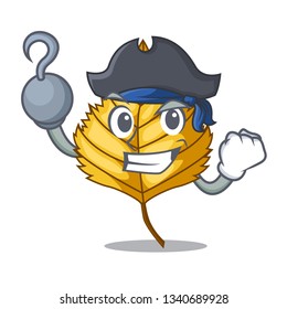 Pirate birch leaf in the mascot shape