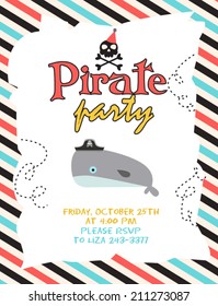 Pirate birthday party invitation