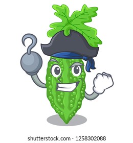 Pirate Bitter melon isolated on a mascot