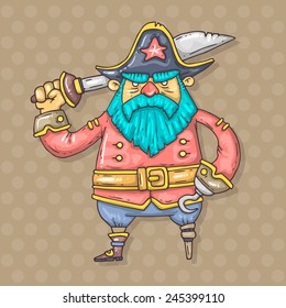pirate with a blue beard