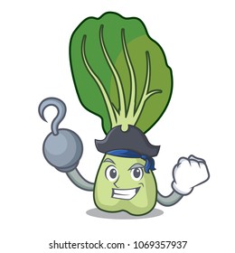 Pirate bok choy character cartoon