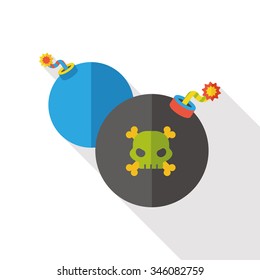 pirate bomb flat icon