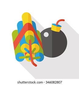 pirate bomb flat icon