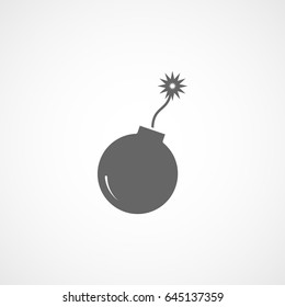 Pirate Bomb Flat Icon On White Background