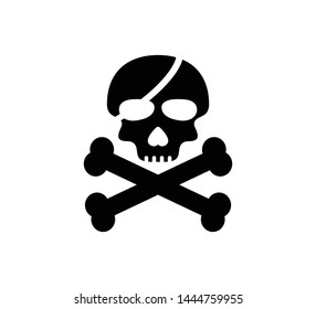 Pirate Bone Icon Vector Flat Style Stock Vector (Royalty Free ...