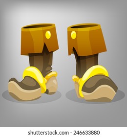 Pirate boots. Vector illustration.