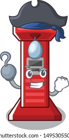Pirate boxing game machine isolated mascot