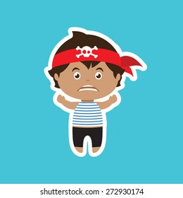 Pirate boy vector