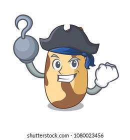 Pirate brazil nut character cartoon