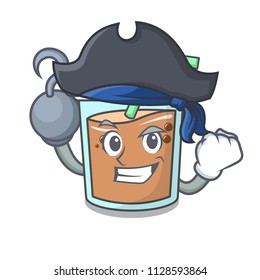 Pirate bubble tea character cartoon