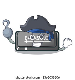Pirate button backspace isolated in the mascot