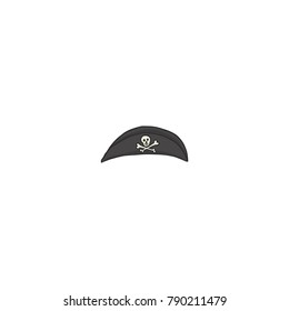 Pirate cap icon isolated on white background