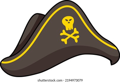 Pirate cap Nft head Trait- Which can be used as accessories, traits, assets, which could be placed on any head character and use it as traits for your nft collection.