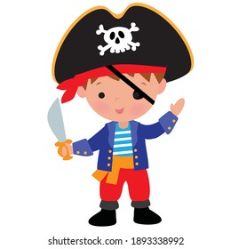 Piratenkapitän Junge Vektorgrafik