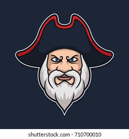 Pirate Captain Character Vector Illustration