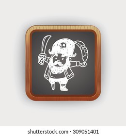 pirate captain doodle