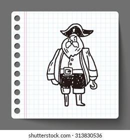 pirate captain doodle