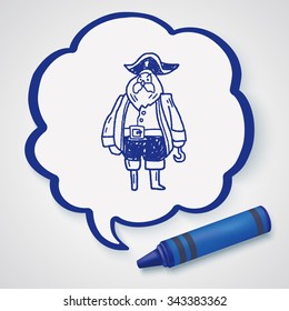 pirate captain doodle