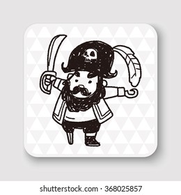 pirate captain doodle
