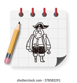 pirate captain doodle