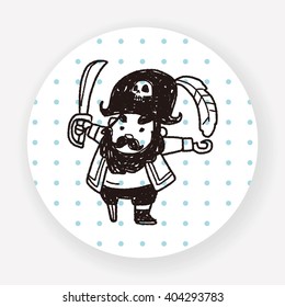 pirate captain doodle