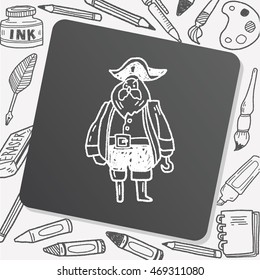 pirate captain doodle