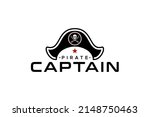 Pirate Captain Hat With Skull And Sword Icon For Pirate Logo