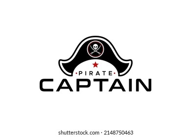 Pirate Captain Hat With Skull And Sword Icon For Pirate Logo