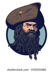 Pirate Captain with Long Beard