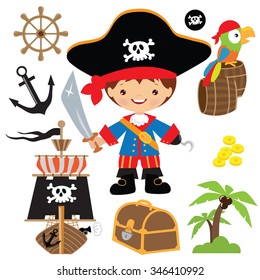 Pirate captain vector illustration 